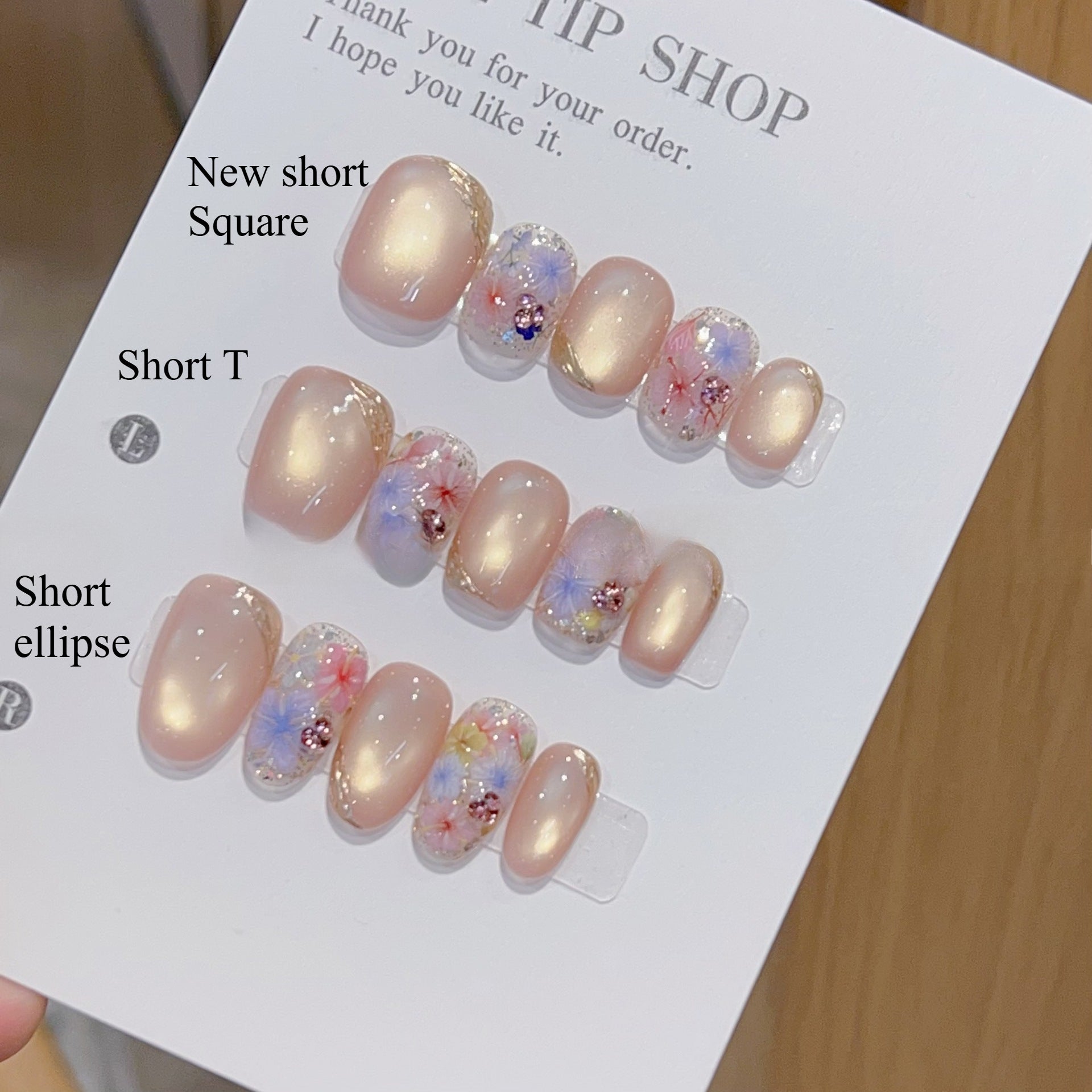 Crystal Glow Handmade Press-On Nails | Removable, Reusable