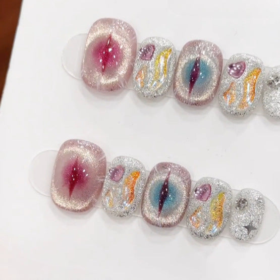 Midnight Pearl Handmade Press-On Nails | Removable, Reusable