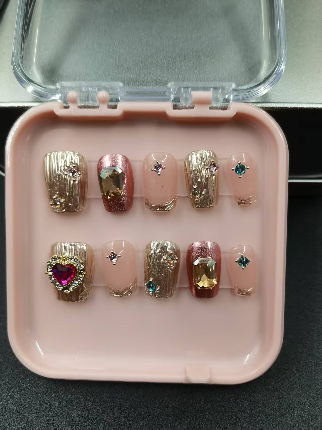 Black Widow Handmade Press-On Nails | Removable, Reusable