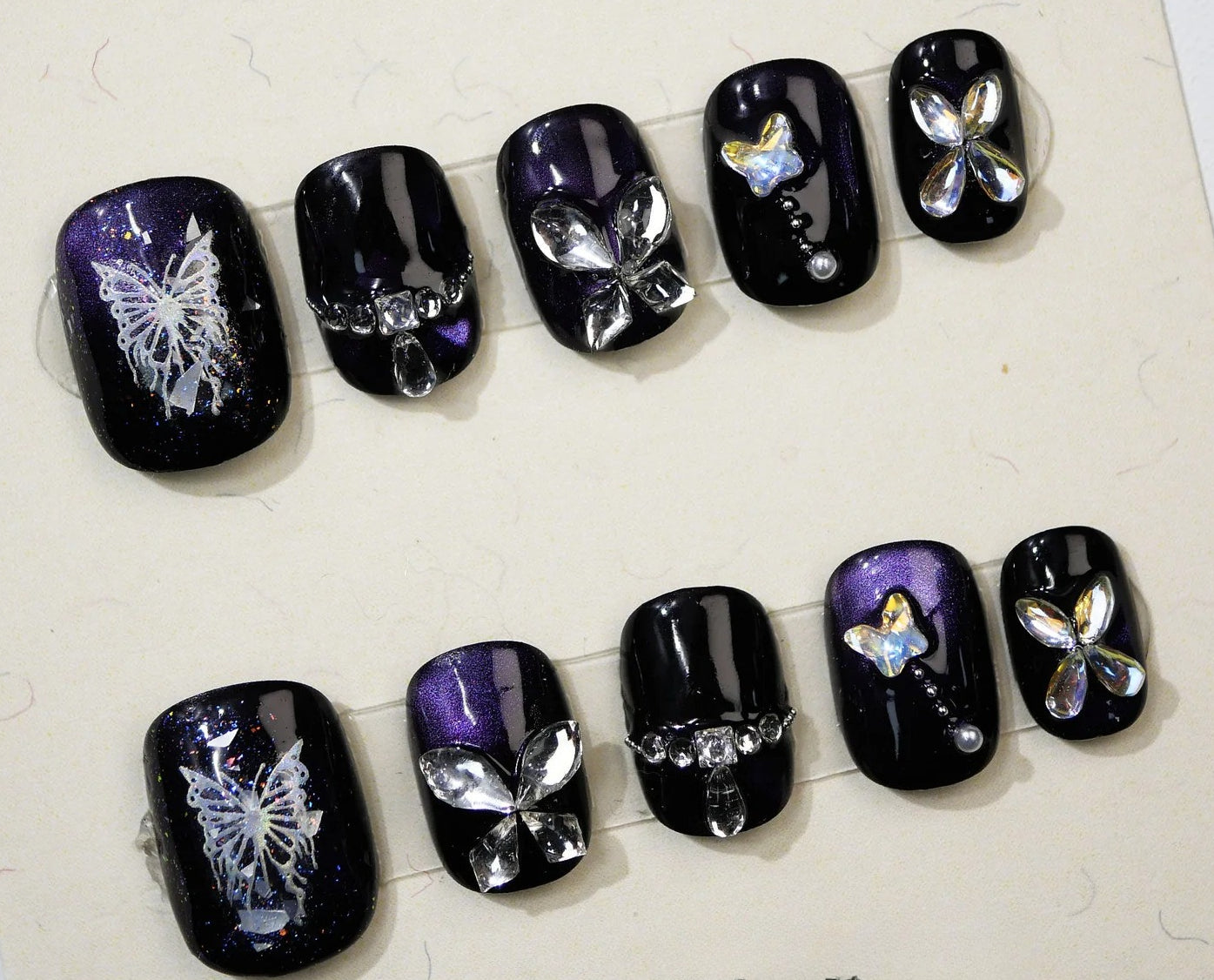 Velvet Venom Handmade Press-On Nails | Removable, Reusable