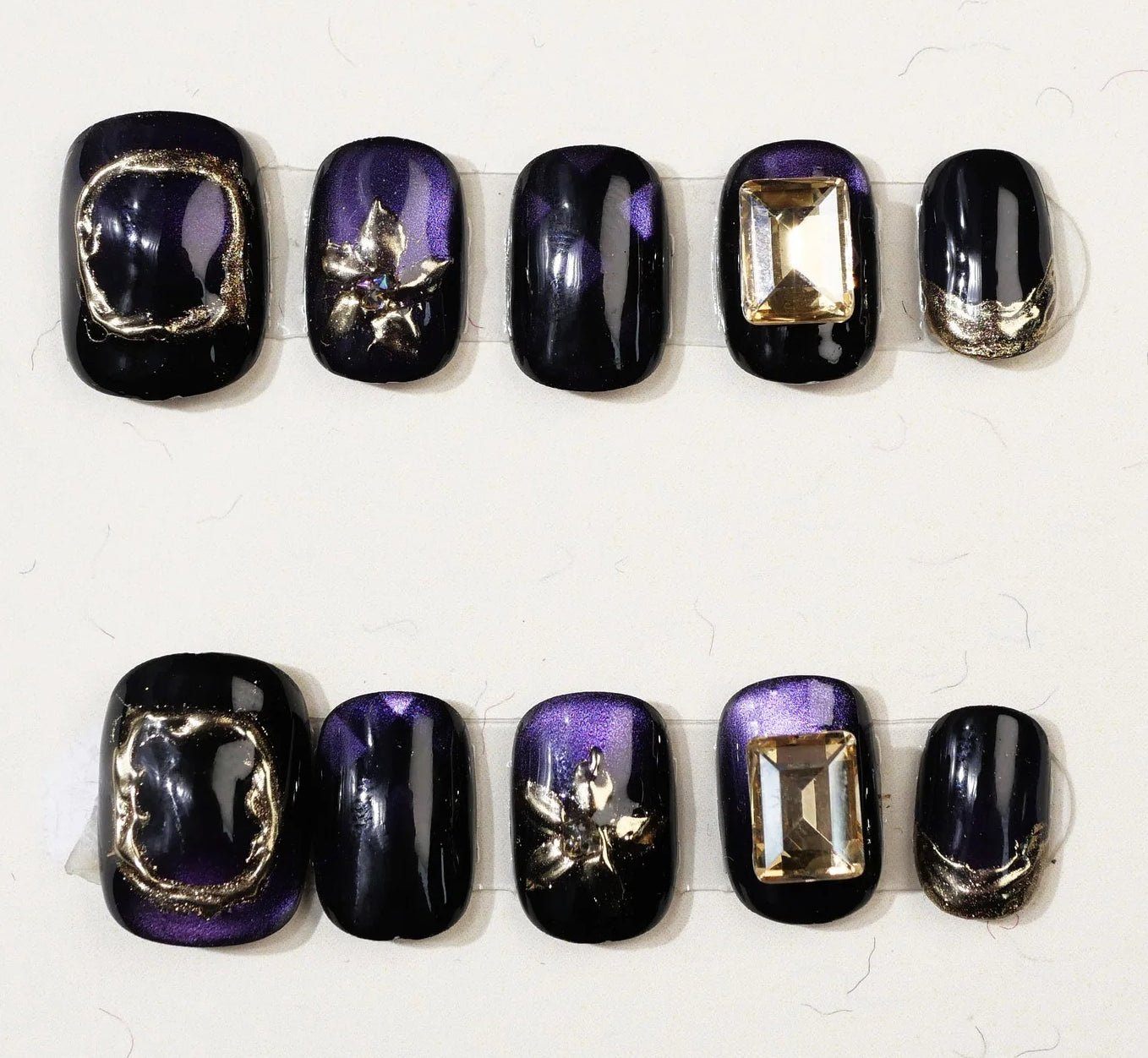 Velvet Venom Handmade Press-On Nails | Removable, Reusable