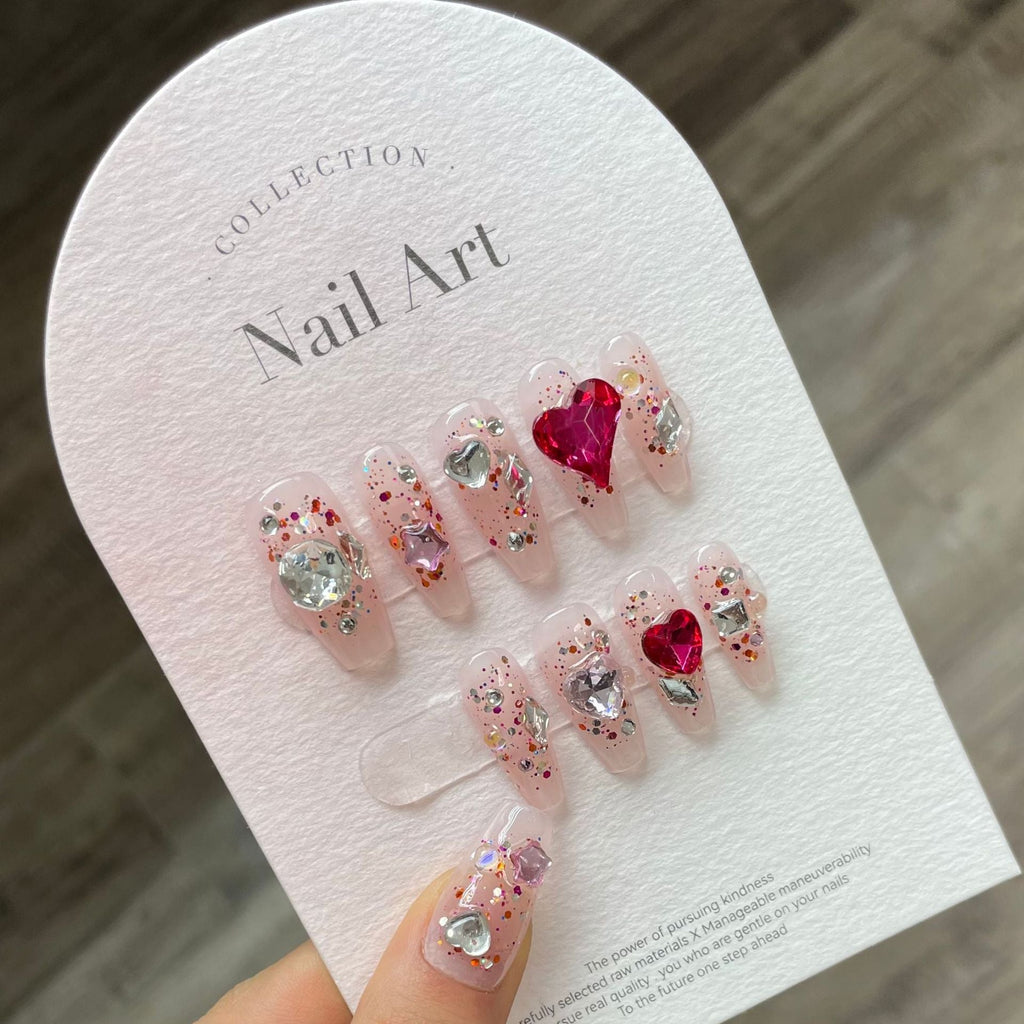 Scarlet Reign Handmade Press-On Nails | Removable, Reusable