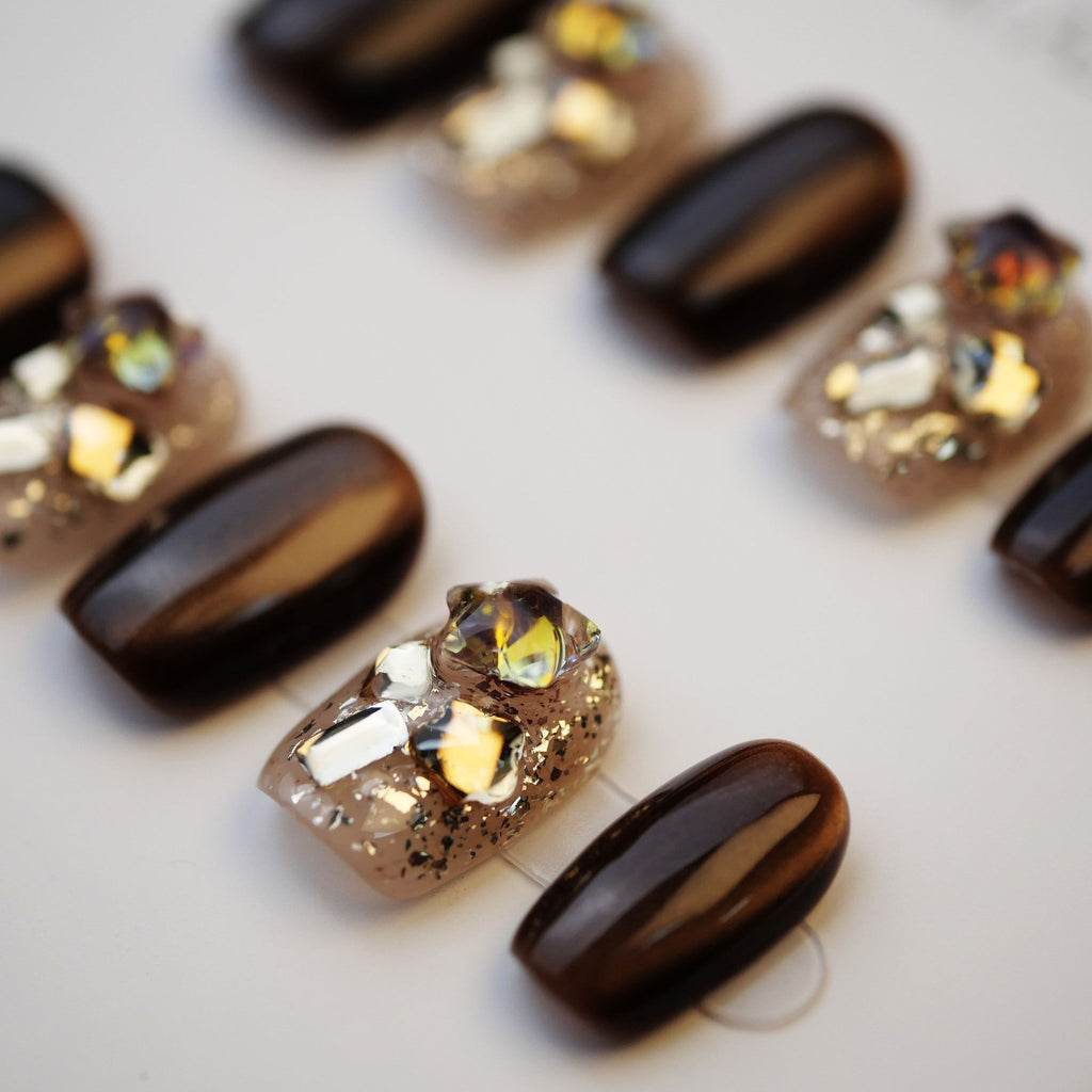 Velvet Venom Handmade Press-On Nails | Removable, Reusable