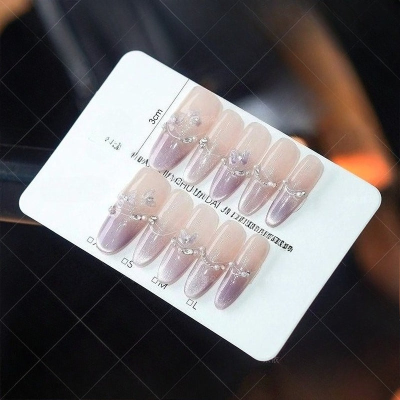 Dark Honey Handmade Press-On Nails | Removable, Reusable
